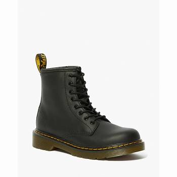 Dr Martens 1460 Softy T Kožené Lace Up - Cierne Cizmy Detske, D420SK